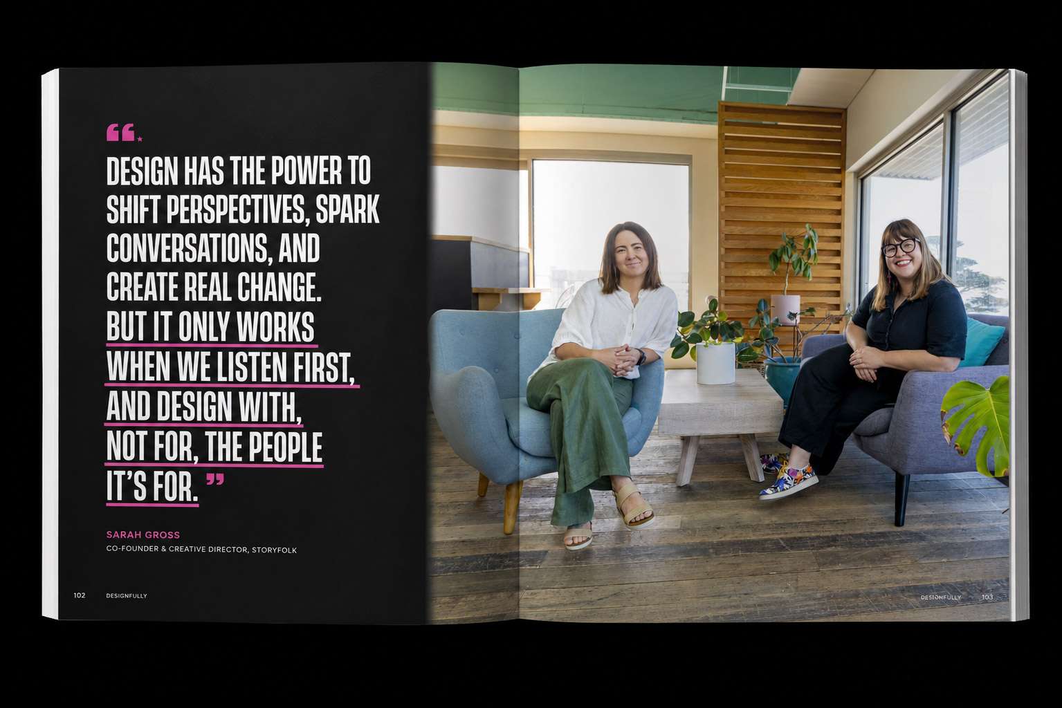 Storyfolk founders Sarah Gross and Cass Mackenzie featured in Designfully celebrating women in the design industry